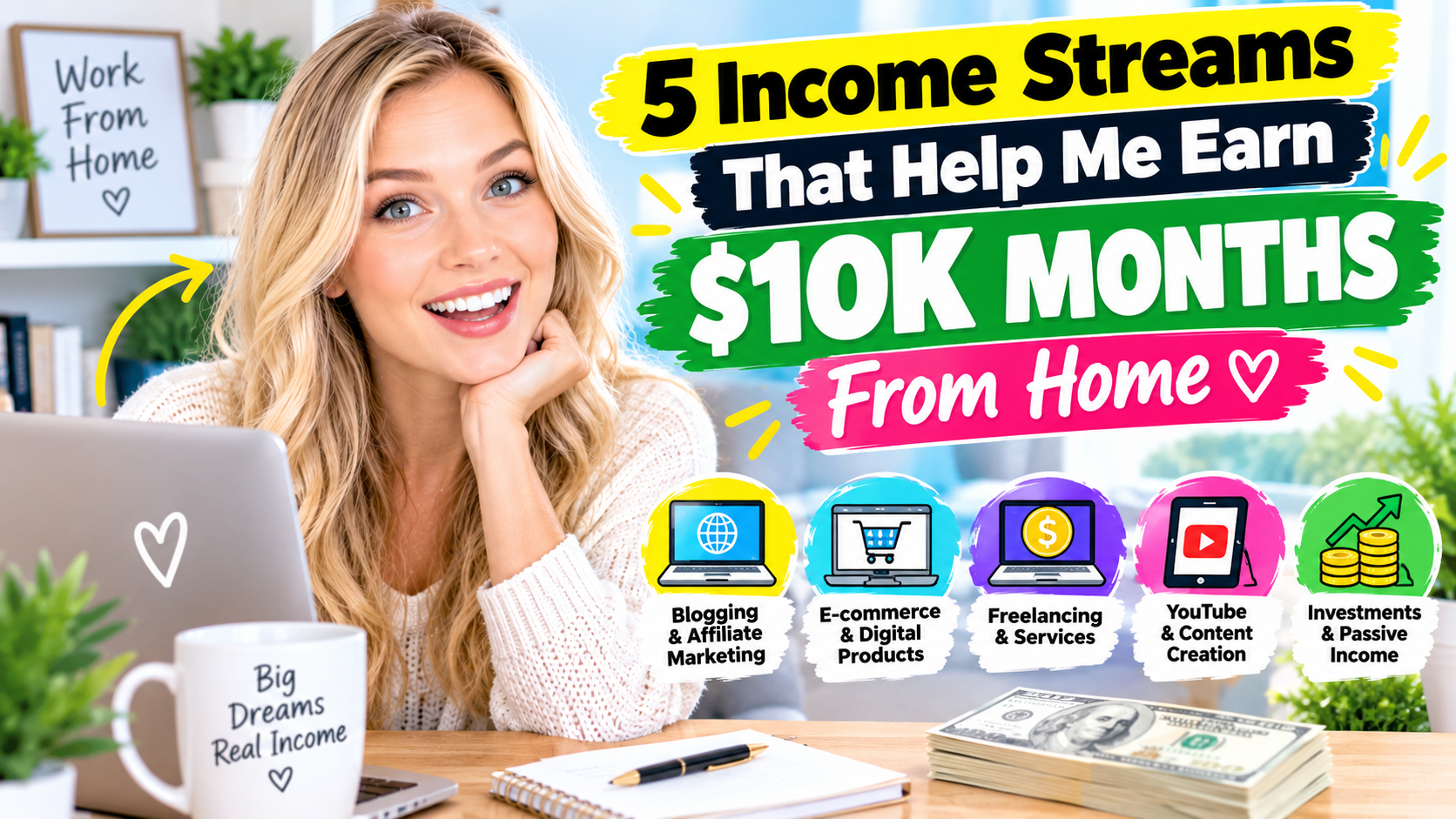 5 Income Streams That Help Me Earn $10K Months From Home