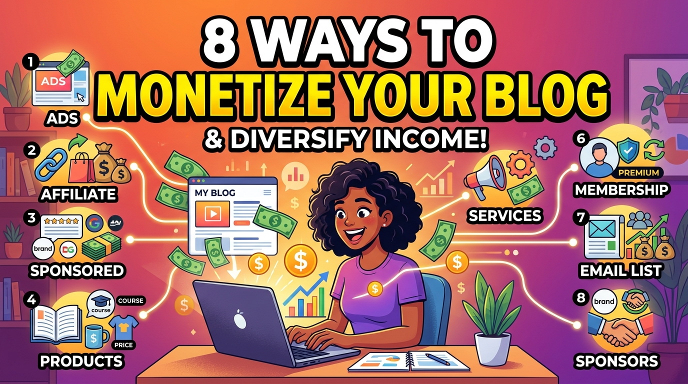 8 Ways to Monetize Your Blog & Diversify Income