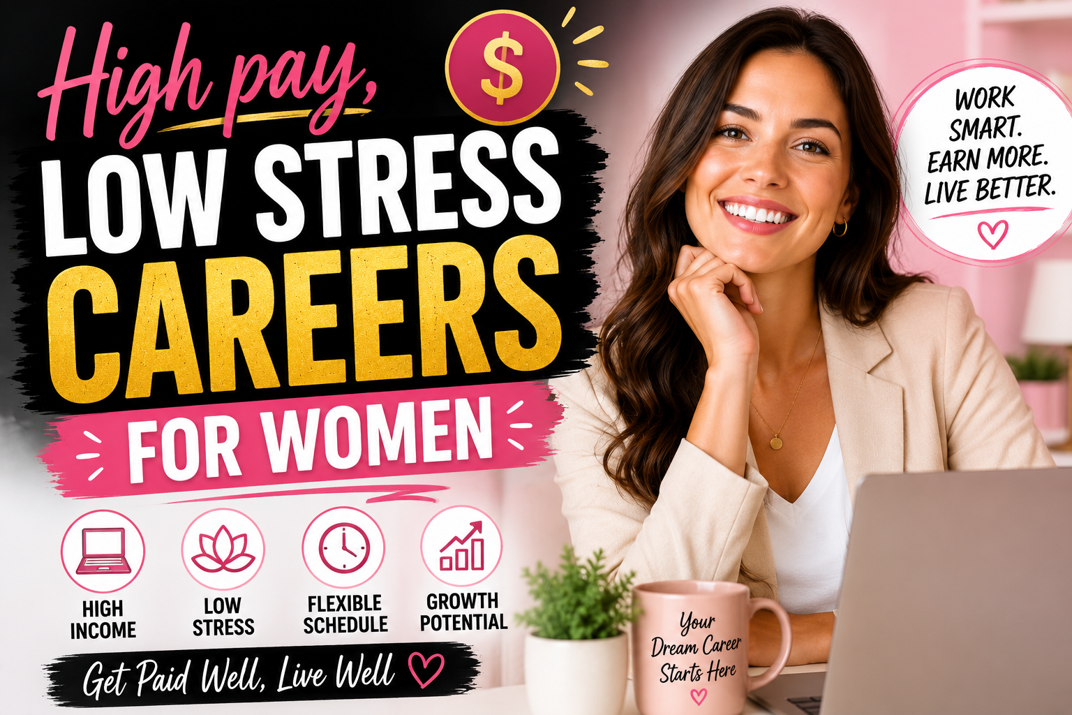 High pay, low stress careers for women