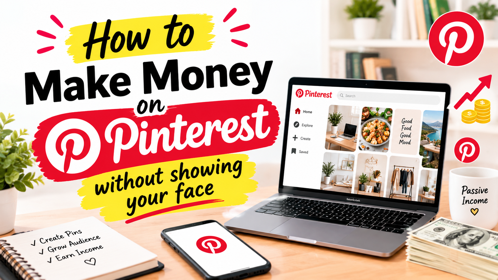 How to Make Money on Pinterest without showing your face