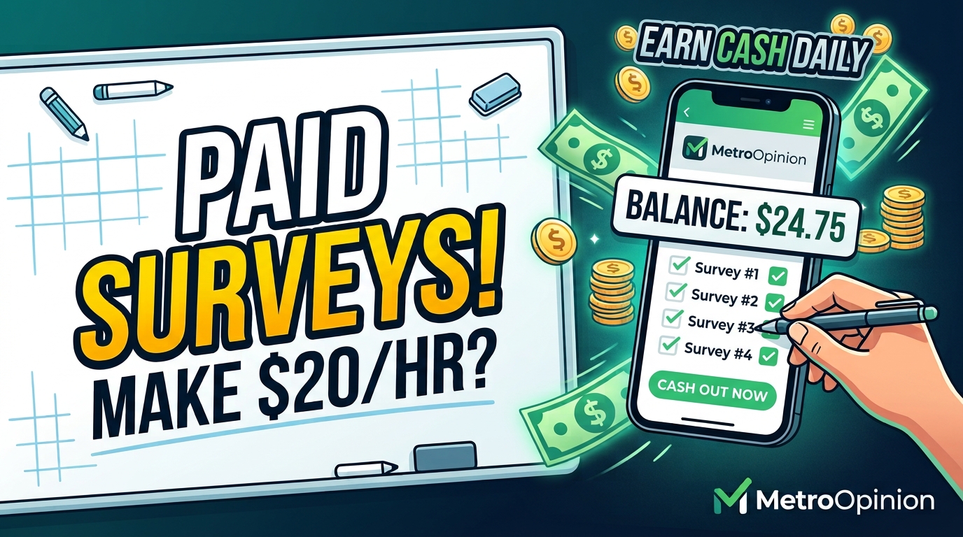How to Make Money Online by Taking Paid Surveys on MetroOpinion